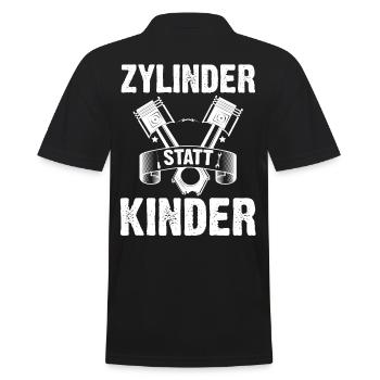 Auto Mechaniker KFZ Mechatroniker Tuner Schrauber - Männer Poloshirt - Schwarz - Hinten - Kai (181cm)