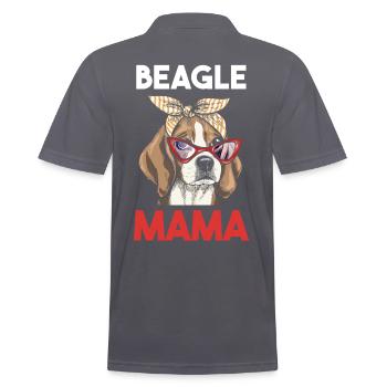 Dog Beagle Mama - Polo Homme - charbon - Dos - Nico (186cm)