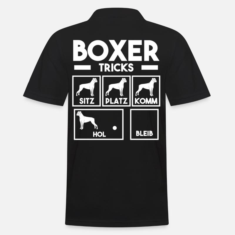 Hund Boxer - Männer Poloshirt - Schwarz