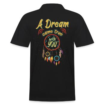 A Dream Came True With You Dream Catcher - Männer Poloshirt - Schwarz - Hinten - Kai (181cm)