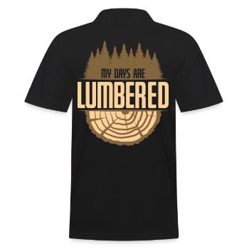 My Days Are Lumbered - Männer Poloshirt - Schwarz - Hinten - Kai (181cm)