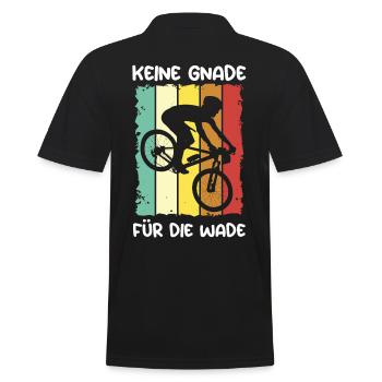 Keine Gnade Für Die Wade Fahrrad - Männer Poloshirt - Schwarz - Hinten - Kai (181cm)