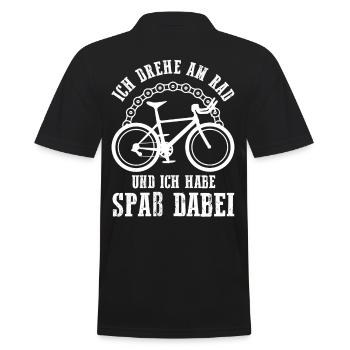 Fahrradfahrer Rad Fahrrad - Männer Poloshirt - Schwarz - Hinten - Kai (181cm)