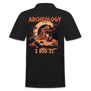 J’aime l’archéologie - Polo Homme - noir - Dos - Kai (181cm)