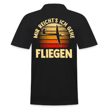 Segelflieger Fliegen Segelfliegen - Männer Poloshirt - Schwarz - Hinten - Kai (181cm)