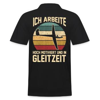 Segelflieger Fliegen Segelfliegen - Männer Poloshirt - Schwarz - Hinten - Kai (181cm)