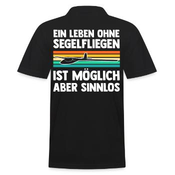 Segelflieger Fliegen Segelfliegen - Männer Poloshirt - Schwarz - Hinten - Kai (181cm)
