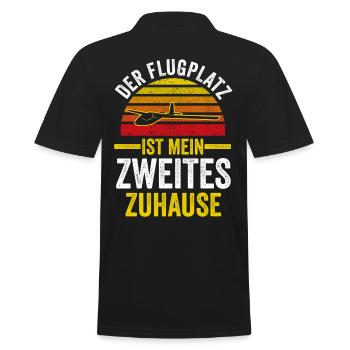 Segelflieger Fliegen Segelfliegen - Männer Poloshirt - Schwarz - Hinten - Kai (181cm)