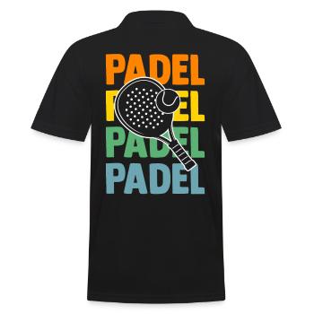 Tennis Padelspieler Padel - Männer Poloshirt - Schwarz - Hinten - Kai (181cm)