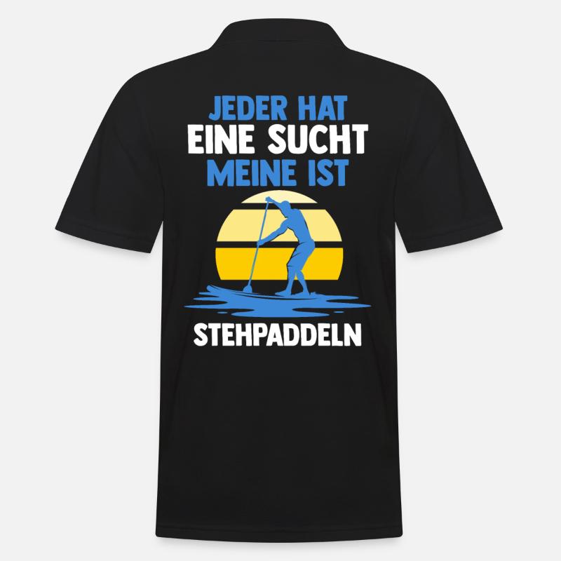 Stand Up Paddeling - Männer Poloshirt - Schwarz