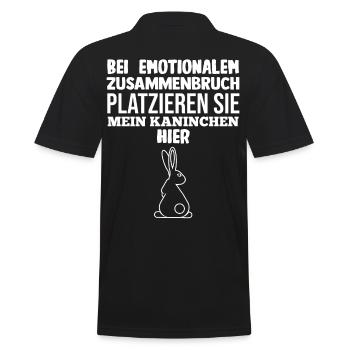 Nagetier Hase Kaninchen - Männer Poloshirt - Schwarz - Hinten - Kai (181cm)
