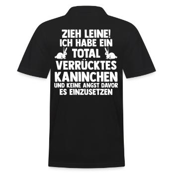 Nagetier Hase Kaninchen - Männer Poloshirt - Schwarz - Hinten - Kai (181cm)