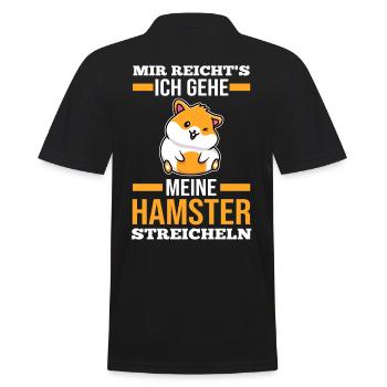 Nagetier Hamsterbesitzer Hamster - Männer Poloshirt - Schwarz - Hinten - Kai (181cm)