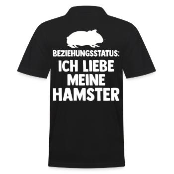 Nagetier Hamsterbesitzer Hamster - Männer Poloshirt - Schwarz - Hinten - Kai (181cm)