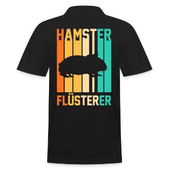 Nagetier Hamsterbesitzer Hamster - Männer Poloshirt - Schwarz - Hinten - Kai (181cm)