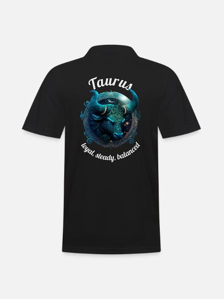 Taurus Zodiac Taurus Astronomy - Men's Polo Shirt - black