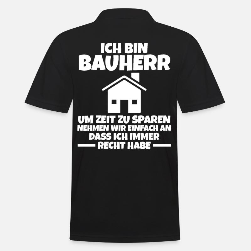 Ich Bin Bauherr - Männer Poloshirt - Schwarz