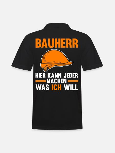 Bauherr - Männer Poloshirt - Schwarz