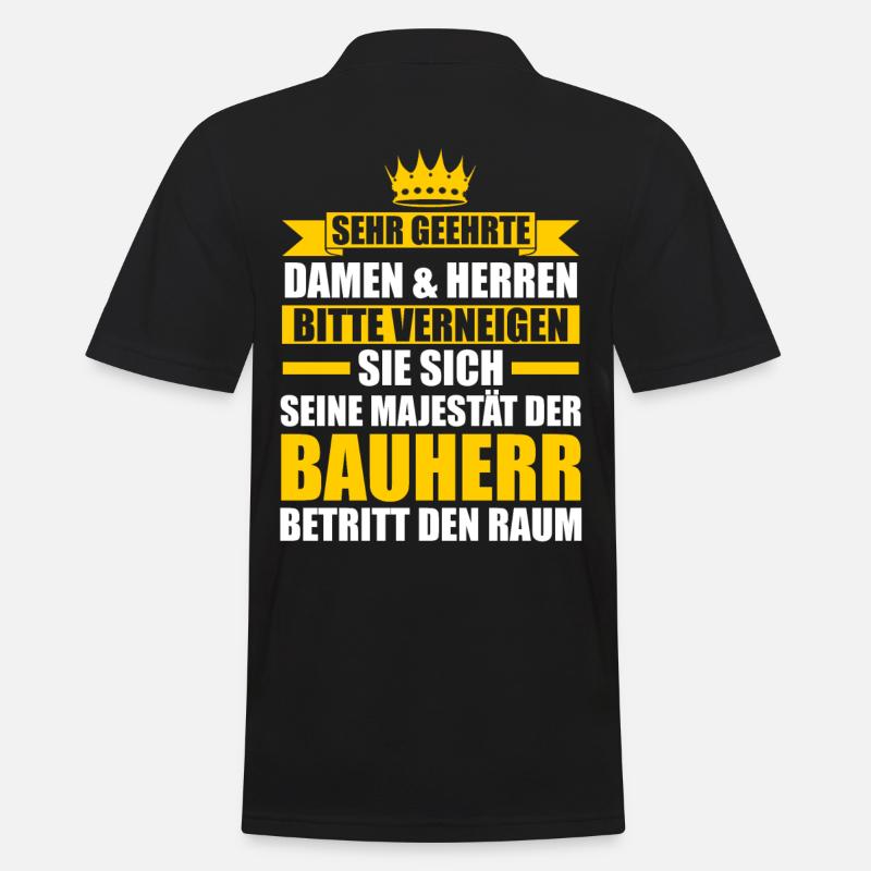 Bauherr - Männer Poloshirt - Schwarz