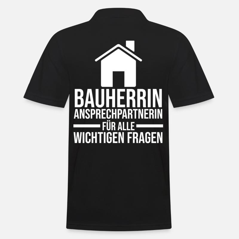 Bauherrin - Männer Poloshirt - Schwarz