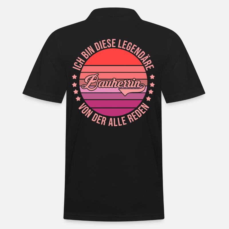 Bauherrin - Männer Poloshirt - Schwarz