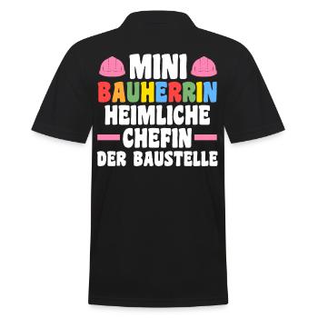Bauherrin - Männer Poloshirt - Schwarz - Hinten - Kai (181cm)