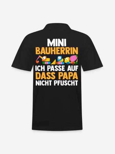 Bagger Bauherrin - Männer Poloshirt - Schwarz