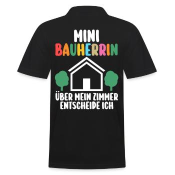 Bauherrin - Männer Poloshirt - Schwarz - Hinten - Kai (181cm)