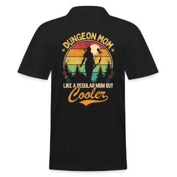 Donjon Mom - Comme une mère normale mais plus cool - Polo Homme - noir - Dos - Kai (181cm)