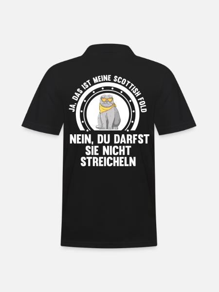 Scottish Fold Katze - Männer Poloshirt - Schwarz