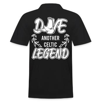 Dove Another Celtic Legend - Männer Poloshirt - Schwarz - Hinten - Kai (181cm)
