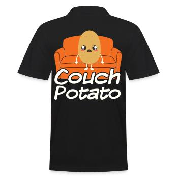 Couch Potato - Männer Poloshirt - Schwarz - Hinten - Kai (181cm)