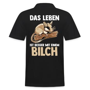 Bilch - Männer Poloshirt - Schwarz - Hinten - Kai (181cm)
