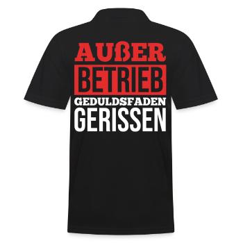 Ausser Betrieb Geduldsfaden gerissen - Männer Poloshirt - Schwarz - Hinten - Kai (181cm)