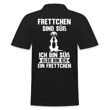 Frettchen sind süß ich bin süß also bin ich ein Fr - Männer Poloshirt - Schwarz - Hinten - Kai (181cm)