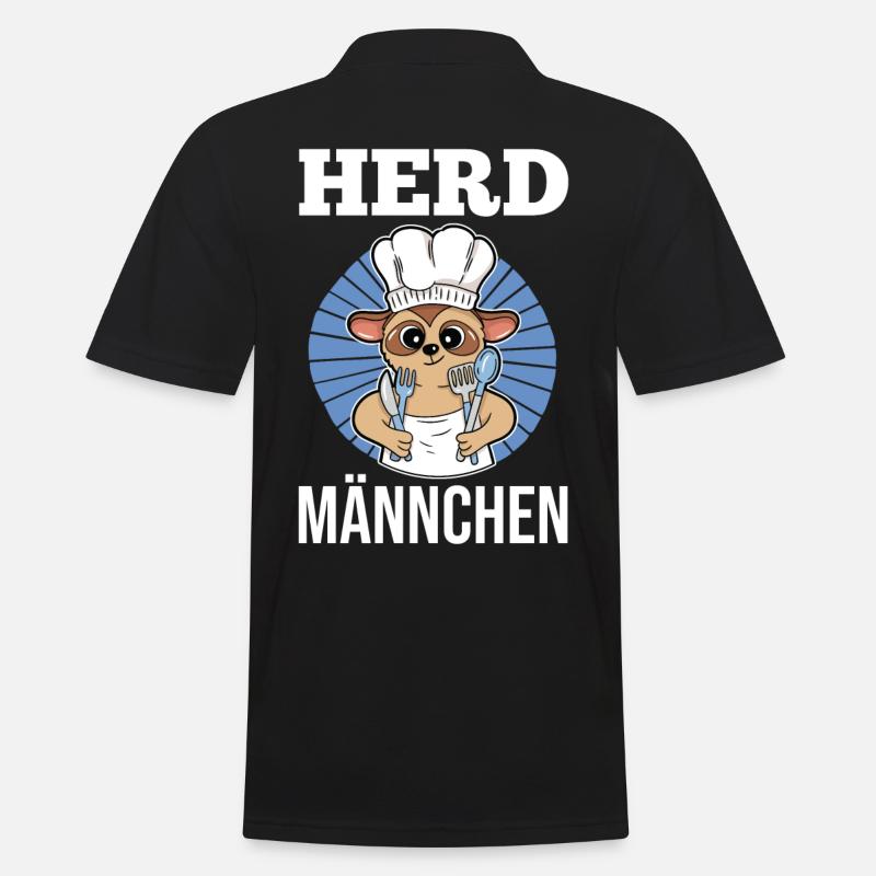 Erdmännchen Herdmännchen - Männer Poloshirt - Schwarz