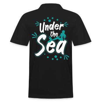 Under The Sea Mermaid - Männer Poloshirt - Schwarz - Hinten - Kai (181cm)