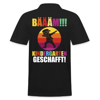 Schulkind Schulbeginn Erste Klasse Kindergarten Ei - Männer Poloshirt - Schwarz - Hinten - Kai (181cm)