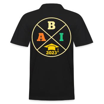 Abiturienten Abschluss 2023 Abitur - Männer Poloshirt - Schwarz - Hinten - Kai (181cm)