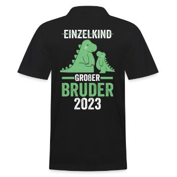 Löwen 2023 Bruder - Männer Poloshirt - Schwarz - Hinten - Kai (181cm)