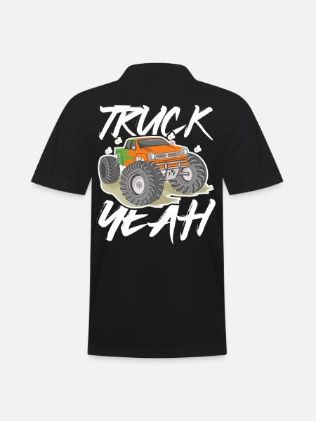 Truck Yeah - Männer Poloshirt - Schwarz