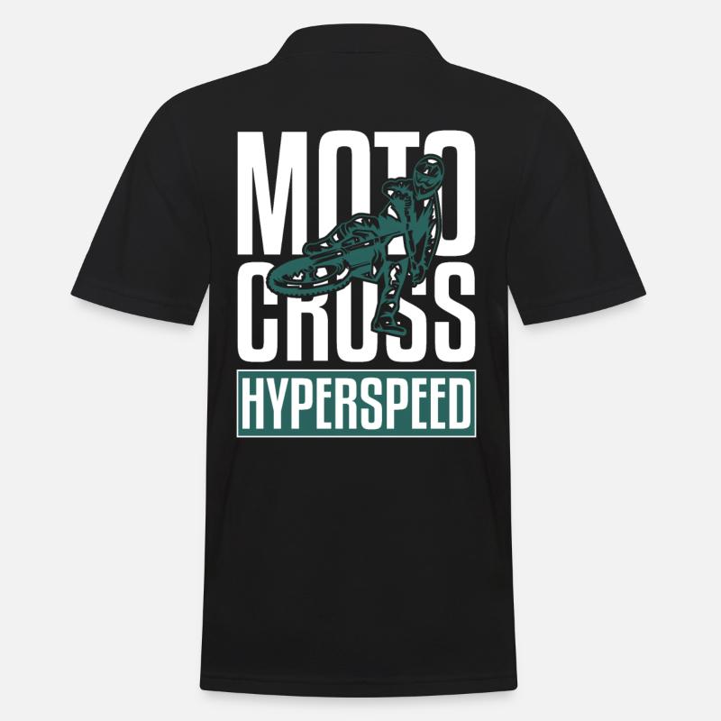Motocross Hyperspeed - Männer Poloshirt - Schwarz