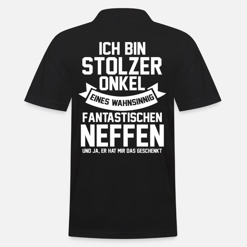 Patenonkel Neffe Onkel - Männer Poloshirt - Schwarz