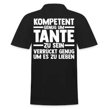 Godmother Aunt - Men's Polo Shirt - black - Back - Kai (181cm)