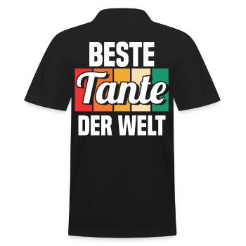Marraine Meilleure tante - Polo Homme - noir - Dos - Kai (181cm)