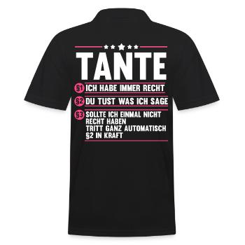 Godmother Aunt - Men's Polo Shirt - black - Back - Kai (181cm)