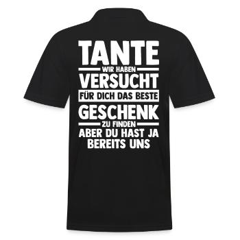 Marraine Nièce Neveu Tante - Polo Homme - noir - Dos - Kai (181cm)