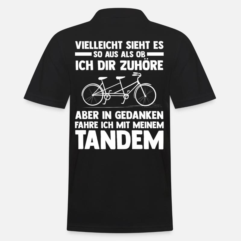 Fahrrad Radfahrer Tandem - Männer Poloshirt - Schwarz