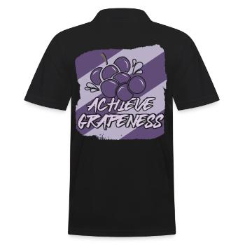 Achieve Grapeness - Männer Poloshirt - Schwarz - Hinten - Kai (181cm)