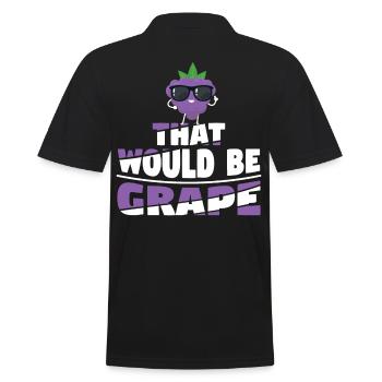 That Would Be Grape - Männer Poloshirt - Schwarz - Hinten - Kai (181cm)